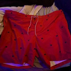 Red crab shorts